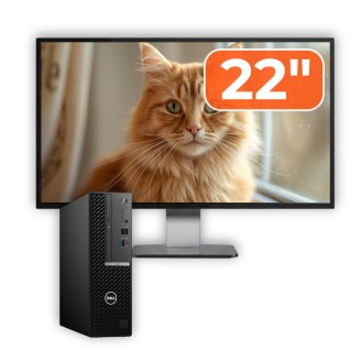Pacchetto DELL OptiPlex 5090 SFF usato, Intel Core i5-10500 3.10 - 4.50GHz, 8GB DDR4, 256GB SSD + monitor da 22
