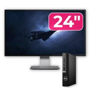 Gebrauchte DELL OptiPlex 7080 Mini PC, Intel Core i5-10500T 2,30 - 3,80 GHz, 8 GB DDR4, 256 GB SSD + Monitor 24