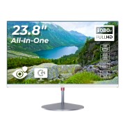 Allt i ett OptimX Pro QD40 23,8 tum Intel N100 Generatia a 12-a upp till 3,4 GHz Processor, 16 GB DDR4, 512 GB SSD, Full HD (1920x1080), Wi-Fi, Bluetooth, Högtalare, Tunn, Vit