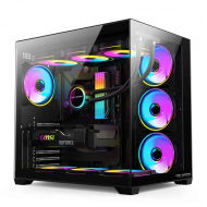 Nowa obudowa Pro Gaming ELITE BLACK, Cube Tower, ATX, bez źródeł, 7 wentylatorów ARGB, kontroler ARGB Nowa obudowa Pro Gaming ELITE BLACK, Cube Tower, ATX, bez źródeł, 7 wentylatorów ARGB, kontroler ARGB