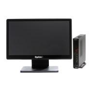 Sistema POS OptimX T100 Mini, Intel Core i3-8100 3,60 GHz, 8 GB DDR4, 256 GB SSD + monitor touchscreen OptimX Pro MY19, 19 pollici