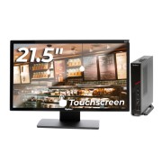 OptimX T100 Mini POS-systeem, Intel Core i3-8100 3,60 GHz, 8 GB DDR4, 256 GB SSD + OptimX Pro MY21 touchscreenmonitor, 21,5 inch