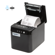 Thermo-Belegdrucker für Kassenbons, Gutscheine, HoReCa, OptimX Pro HQ821, 80mm, Druckgeschwindigkeit 200mm/s, USB, LAN