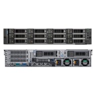 Dell R740XD gereviseerde server, 2x Intel Xeon Gold 5118 12-core 2,30 - 3,20 GHz, 64 GB DDR4, 2x SSD 500 GB Samsung EVO + 2 x 2 TB HDD SATA/7,2 kB, Perc H730mini/1 GB, 4x 1 GB, iDRAC 9 Enterprise, 2x 1100 W voeding