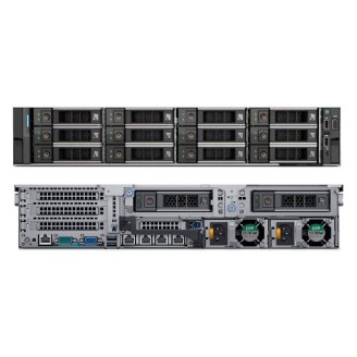 Dell R740XD gereviseerde server, 2x Intel Xeon Gold 5118 12-core 2,30 - 3,20 GHz, 64 GB DDR4, 2x SSD 500 GB Samsung EVO + 2 x 2 TB HDD SATA/7,2 kB, Perc H730mini/1 GB, 4x 1 GB, iDRAC 9 Enterprise, 2x 1100 W voeding