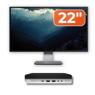Paket rabljenega računalnika HP ProDesk 600 G5 MiniPC, Intel Core i5-9500 3,00 - 4,40 GHz, 8GB DDR4, 256GB M.2 SSD + 22