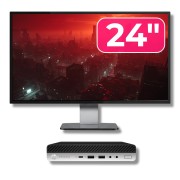 HP ProDesk 600 G5 MiniPC rabljeni računalniški paket, Intel Core i5-9500 3,00 - 4,40 GHz, 8GB DDR4, 256GB M.2 SSD + 24