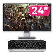Μεταχειρισμένος HP EliteDesk 800 G4 SFF, Intel Core i5-8500 3.00 - 4.10GHz, 8GB DDR4, 256GB SSD + οθόνη 24