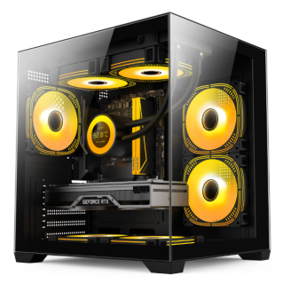 OptimX Primo PC da gaming Amber, Intel Core i5-10500 3.10 - 4.50GHz, 16GB DDR4, SSD da 1TB, Radeon RX 580 8GB, Windows 11 Pro