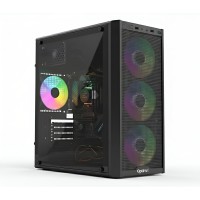 PC de jeu OptimX Gold, Intel Core i3-9100 3,60 - 4,20 GHz, 16 Go de RAM DDR4, SSD de 512 Go, carte graphique Nvidia RTX 3050 6 Go, Windows 11 Professionnel