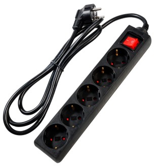 Αποστάτης PP-5-18 v2 Καλώδιο Επέκτασης, Σούκο x 5, Καλώδιο 1.8m, 16A, Παιδική Προστασία, Μαύρο Αποστάτης PP-5-18 v2 Καλώδιο Επέκτασης, Σούκο x 5, Καλώδιο 1.8m, 16A, Παιδική Προστασία, Μαύρο