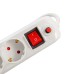 Αποστάτης PP-5-45-USB Καλώδιο επέκτασης, USB 2.1 γρήγορης φόρτισης x 2, Schuko x 5, Καλώδιο 4,5 μέτρων, 16A, Προστασία παιδιών, Προστασία από υπερτάσεις, Λευκό