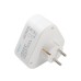 Dreifachstecker Spacer SPMS-3-WH, 3 x Schuko-Steckdosen, 1 x Schuko-Stecker, 16A, max 3500W, Kindersicherung, weiß