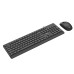 OptimX Pro KM500 Tastatur- und Maus-Set, Top-Qualität, schlankes Design, leises Klicken, Graphitschwarz mit Kabel, US-Layout, USB