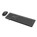 OptimX Pro KM500 Tastatur- und Maus-Set, Top-Qualität, schlankes Design, leises Klicken, Graphitschwarz mit Kabel, US-Layout, USB
