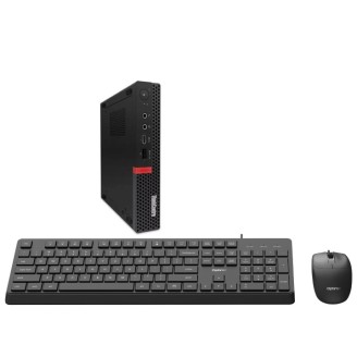 Refurbished PC Lenovo ThinkCentre M720q MiniPC, Intel Core i5-9400T 1.80 - 3.40GHz, 8GB DDR4, 256GB SSD NVMe + Windows 11 Home + OptimX Pro KM500 keyboard and mouse gift