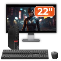 Gebrauchtes PC-Paket: Lenovo ThinkCentre M720q Mini-PC, Intel Core i7-8700T (2,40–4,00 GHz), 8 GB DDR4-RAM, 256 GB NVMe SSD + 22
