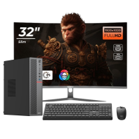 Business Smart OptimX T5 SFF-pakket met Intel Core i5-9400 processor, 16 GB DDR4, 512 GB SSD, Windows 11 Pro en 32-inch Full HD IPS LED Curved-monitor + Pro KM500 bedraad toetsenbord en muisset