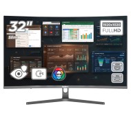 LED monitor Office Pro 32-palčni ukrivljeni OptimX MT32J-1, Full HD 1920x1020 VGA, HDMI, tanek, RGB osvetlitev
