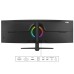 Office Pro Monitor LED Curved 49 inch OptimX MT49J-1, Dual Full HD 3840 x 1080, 144Hz, 2x HDMI, 2x DisplayPort, No Frame, RGB Light