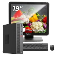 OptimX T5 SFF POS-systeem met G6400T-processor, 10e generatie, 8Gb DDR4, 256Gb SSD, Win 11 Pro + OptimX Pro MY19 touchscreenmonitor, 19 inch + GIFT : OptimX Pro KM500 toetsenbord + muiskit