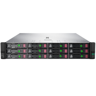 HP ProLiant DL385 G10 obnovljeni serverski prostor za pohranu podataka, 1 x AMD EPYC 7301 16-jezgreni 2.2 - 2.7GHz, 128GB DDR4, 2 x SSD 2TB Samsung 870 EVO + 10 x 12TB HDD SAS/7.2k, HP P816i-a SR Raid, 4 x 1Gbit + 2x10Gbit, 2 x 800W HS izvora