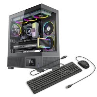 OptimX KIAN Raven Gaming PC Desktop System with Intel® Core™ i5 10400F processor, 16GB DDR4, 480Gb SSD, Radeon RX 580 8Gb GDDR5 , OptimX keyboard and mouse kit gift