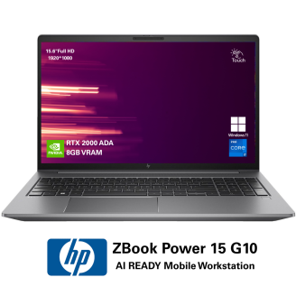 Laptop generalüberholter HP ZBook Power 15 G10 Mobile Workstation, Intel Core i7-13800H, 32GB DDR5, 512GB SSD, NVIDIA RTX 2000 8GB, 15,6