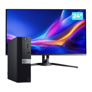 Pachet Calculator Second Hand DELL OptiPlex 5070 SFF, Intel Core i5-9400 2.90-4.10GHz, 16GB DDR4, 256GB SSD + Monitor 24