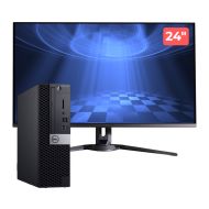 Pachet Calculator Second Hand DELL OptiPlex 5070 SFF, Intel Core i7-9700 3.00-4.70GHz, 8GB DDR4, 256GB SSD + Monitor 24