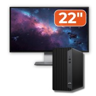 Pachet PC Second Hand HP ProDesk 600 G6 MT, Intel Core i7-10700 2.90-4.80GHz, 8GB DDR4, 256GB SSD + Monitor 22