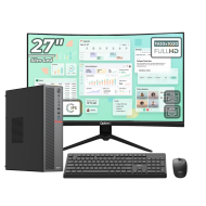 Calculator OptimX T5 SFF, Intel Pentium Gold G5600, 8GB DDR4, 256GB SSD, Win11 Pro și Monitor Curbat 27