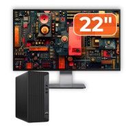 Pachet Calculator Second Hand HP EliteDesk 800 G6 Tower, Intel Core i5-10500, 16GB DDR4, 256GB NVMe SSD + Monitor 22