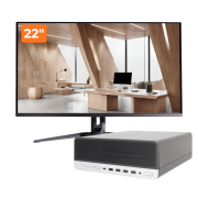 Zestaw komputerowy używany HP ProDesk 600 G4 SFF, Intel Core i5-8500 3,00 - 4,10 GHz, 8 GB DDR4, SSD NVMe 256 GB + monitor 22
