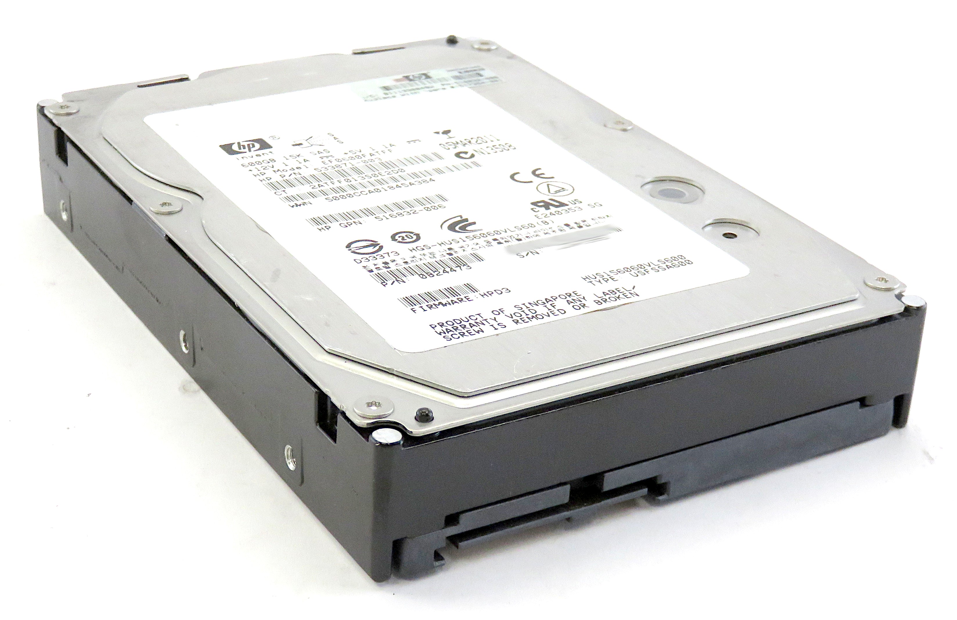 Genuine HPE Hard Drive 600GB SAS, 10K RPM, 6Gbps, 3.5 Inch, 64MB cache ...